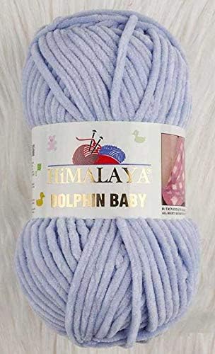 Himalaya Dolphin Baby Wool Super Bulky Blanket Yarn - 500g (17.63oz), 655yds (600m), Velvet, Crochet, Baby, 5pcs/100g