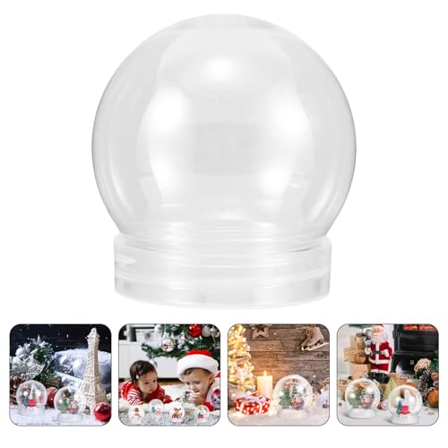 Bolas de nieve de plástico transparente para manualidades y decoración de dulces navideños DIY 6