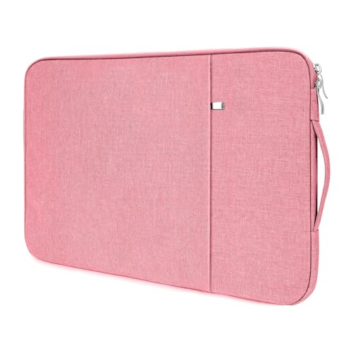 flintronic Funda Portátil 15,6 Pulgadas, Impermeable Anti Golpes Bolsa Blanda Portátil Protectora, Compatible con MacBook, Acer, ASUS, HP, DELL, Huawei, Lenovo (Rosa)