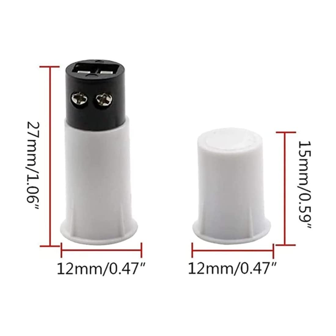 MC-33C Interruptor magnético de alarma con sensor de contacto para puerta de ventana empotrada normalmente cerrado, (6 juegos)