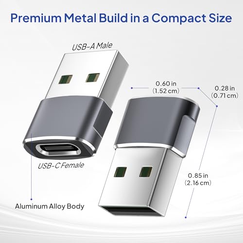 Image of Elebase for Samsung Galaxy Z Flip 7 Adapter,USB to USB C Adaptor 4Pack,Type C Female to A Male Cable Converter for Z Fold Flip 7 6 5,A55 A54 A53 A52,Tab S10 S9 S8 A9 A8 Lite,Watch Ultra Classic Active