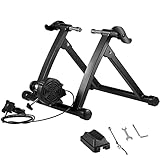 Rollentrainer, 8 Gänge Widerstandsstufen, Klappbar Bike Trainer mit Schnellspanner und Vorderradstütze, Radtrainer für 26-29 Zoll, bis 150kg, Indoor Rollentrainer Fahrrad Radtrainer
