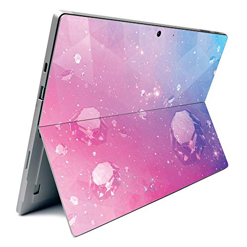 Image of MightySkins Carbon Fiber Skin for Microsoft Surface Pro 7 - Pink Diamond | Textured Carbon Fiber Finish | Easy to Apply, Remove, and Change Styles | Made in The USA