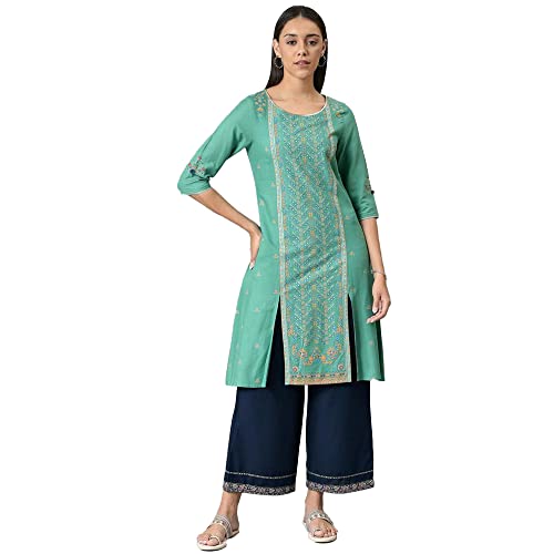Image of W for Woman Women's Viscose Straight Fit Straight Kurta