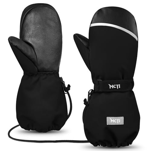 MCTi Kids Ski Mittens Waterproof Warm Winter Snow Skiing...