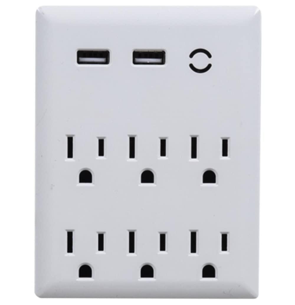 3 Outlet/2 USB Wall Tap