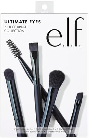 E.L.F. Ultimate Eyes Kit, 5 Piece Brush Collection, Black