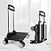 Backpack Trolley Wheeled Cart-Backpack Hand Truck with Luggage Strap,Aluminium Alloy Folding Trolley Cart for Bags Backpack Travel Luggage Cart