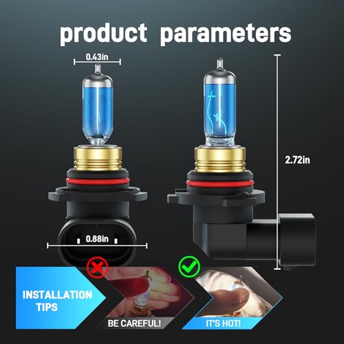 Image of XFLHEHD Fits for 2006-2015 Honda Civic Halogen Headlight Bulbs Combo, Ultra Bright 5000K White High Low Beam Headlight Bulbs, Plug and Play, 4 Pack