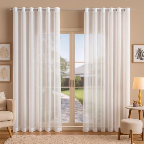 Cortina de Voil - 4,00 x 2,70 Branco Decoração para sala e quarto