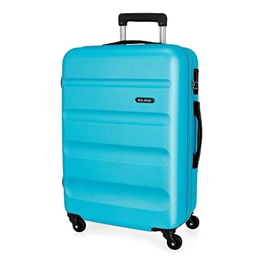 Roll Road Flex Maleta Grande Azul 51x74x28 cms Rígida ABS Cierre combinación 91L 3,8Kgs 4 Ruedas