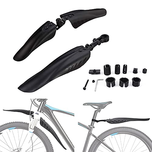 Ajustable Guardabarros de Bicicleta,Espesar Guardabarros de Bicicleta,Guardabarros Portátiles para Bicicletas,Ajustable Guardabarros de Bicicleta,Juego de Guardabarros Ajustable