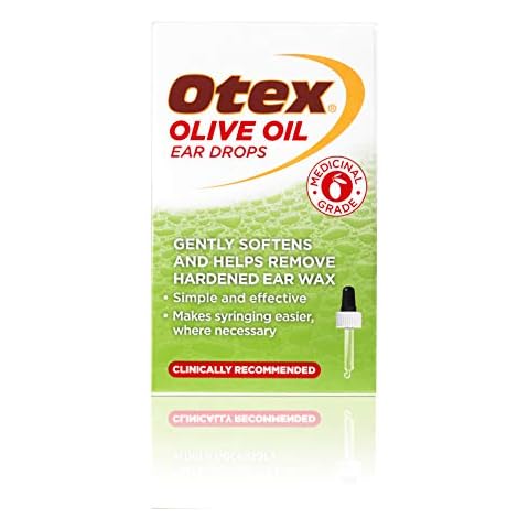 Otex Olive Oil Ear Drops for Natural, Gentle Removal of Excessive, Hardened Ear Wax. Bottle with Dropper Applicator, 10 ml (Pack of 1) Cover