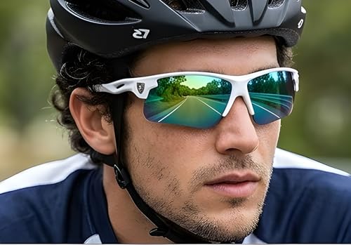 Image of Roshfort Sports Non Polorized Sunglasses UV Protection Sunglass for Men & Women Cycling Running Driving Fishing Multi Shade Glasses ITALIC (Size -Medium)