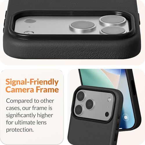 Étui magnétique iPhone 17 Pro Max cuir noir compatible MagSafe - 4