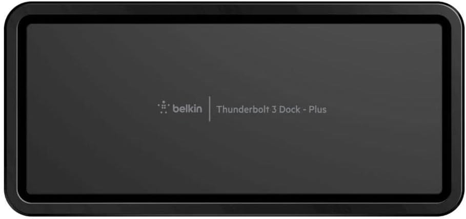 Belkin Thunderbolt 3 Dock Plus Thunderbolt 3 Cable - USB-C Hub - 8-In-1 Docking Station for MacOS & Windows, Dual 4K @60Hz, 40Gbps Transfer Speed, 60W Upstream Charging, w/ Ethernet & Audio Ports