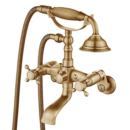Aolemi Antique Brass Clawfoot Tub Faucet Wall Mount Bathroom Tub