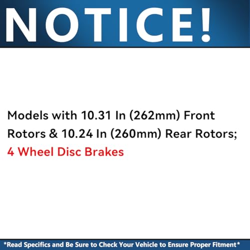 Image of Detroit Axle - Brake Kit for 2006-2011 Honda Civic [4-Wheel Disc Brakes] 2007 2008 2009 2010 Drilled Slotted Brakes Rotors Ceramic Brake Pads Replacement : 10.31 inch Inch Front & 10.24 inch Inch Rear Rotor