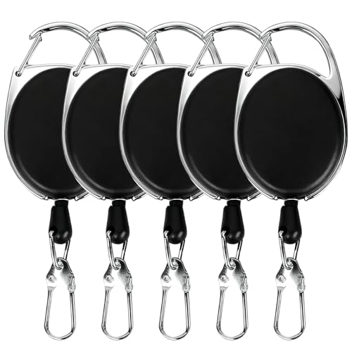 WHTCHSU Fly Fishing Retractor for Anglers Vest Pack Tool Gear Assortment Combo 5pcs in Pack