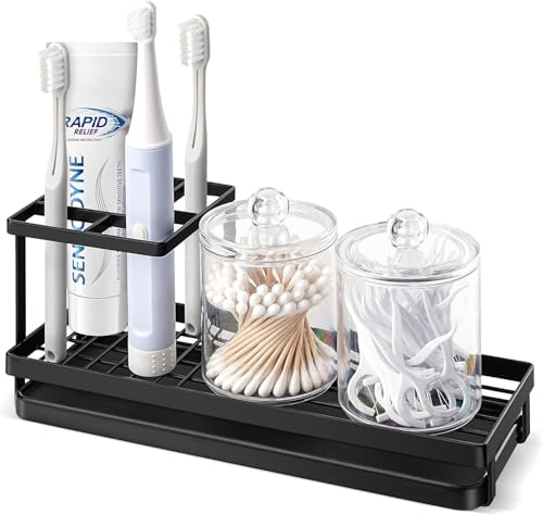 Reviews de Porta cepillos - 5 favoritos. 45 YKATEPOLOO Portacepillos de Dientes para Baños, 4 Ranuras de Metal a Prueba de Óxido Organizador para Cepillado de Dientes con Drenaje, Porta Cepillo de Dientes Eléctrico para...