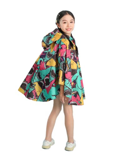 Image of Freesmily Kids Cute Raincoat Waterproof Rain Poncho Jacket Coat for Girls Boys