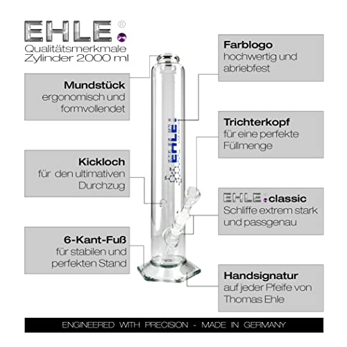 Ehle. Bong 2000ml - NS 18,8 (LAB Blau) – Bild 3