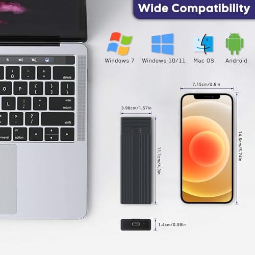 Carcasa externa Fanblack para SSD M.2 NVME SATA USB 3.2 Gen 2 miniatura 6