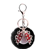 Niedlichen Fuchs Plüsch Kugel Keyring, weiche Hand Gefühl