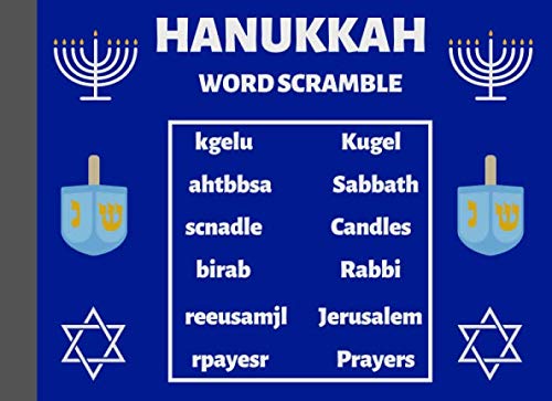 Hanukkah Word Scramble: Large Print Puzzle Book for Holiday Season