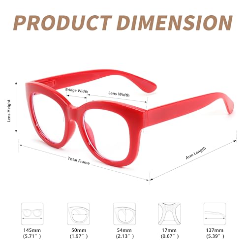 Image of FEISEDY Retro Blue Light Glasses for Women Men, Thick Square Glasses Blue Light Blocking, Anti Glare Digital &Eyestrain B0278