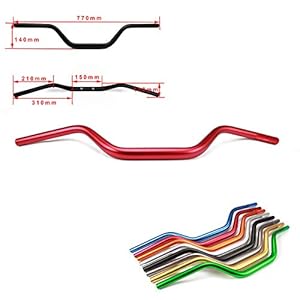 Guidon de moto universel 28 mm + coussinets + poignées