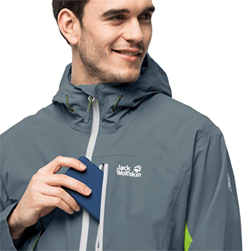 Jack Wolfskin Jaqueta masculina padrão Eagle Peak M, cipreste dourado, M