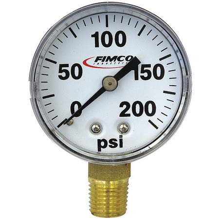 Dry Bottom Mount Pressure Gauge,2"