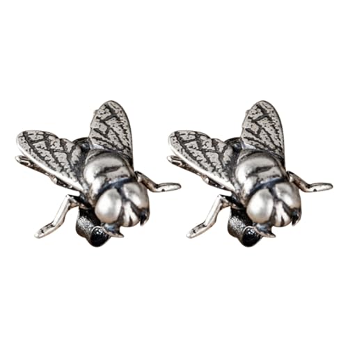 Pendientes de mosca decorativos pequeños de acero inoxidable punk