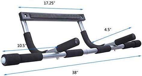 Miniatura 9 de Barra de dominadas para puerta de fitness, equipo de gimnasio portátil para interiores, multiagarre fuerte para puerta  Barra de dominadas para