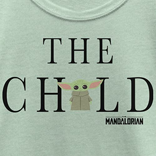 The Mandalorian Girl's Star Wars The Child Text Logo T-Shirt2