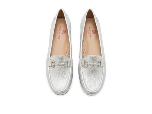 Image of Women's Genuine Leather Slip on Buckle Loafer