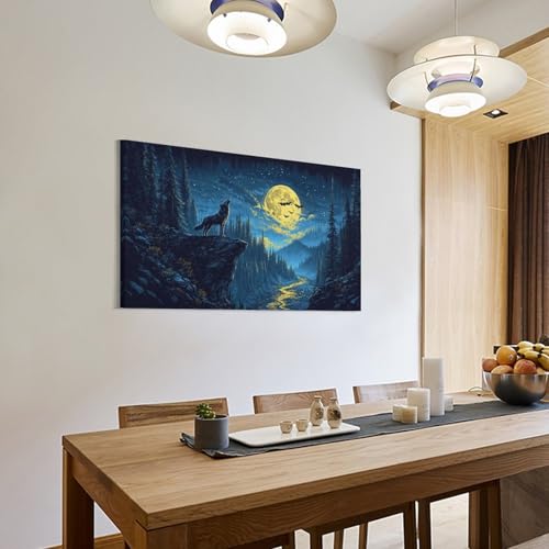 Tableau loup œuvre d'art moderne impression toile haute qualité