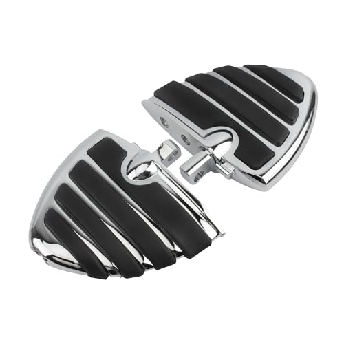Pédales Cale Pied Moto Antidérapantes avec Fixation Mâle 10 mm pour Custom