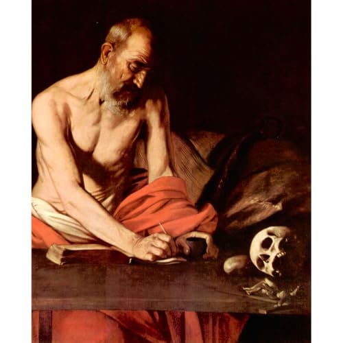 Impression d'art Saint Hieronymus par Caravaggio décoration murale toile