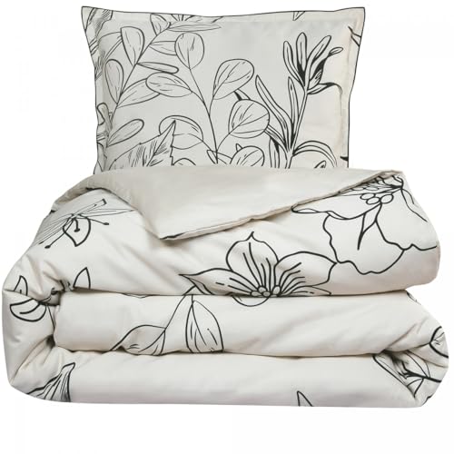 Housse de couette 260x240 satin de coton parure de lit premium - 4