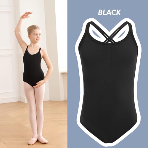 Image of HiDance Ballet Leotards,Cotton Camisole Ballet Leotards for Girls /Toddlers /Kids,Double Strap Gymnastics and Ballet Dancewear