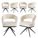 🔄 MÉCANISME TOURNANT 360° AVEC FONCTION MÉMOIRE: Profitez d'une liberté de mouvement totale grâce au mécanisme de rotation silencieux de cette chaise de salle à manger. La fonction de retour automatique intelligent garantit qu'elle retrouve toujours sa position d'origine, maintenant l'esthétique de votre espace repas.