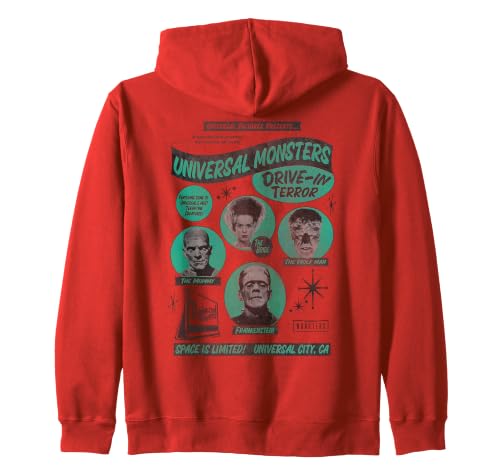 Image of Universal Monsters Drive-In Terror Movie Night Zip Hoodie