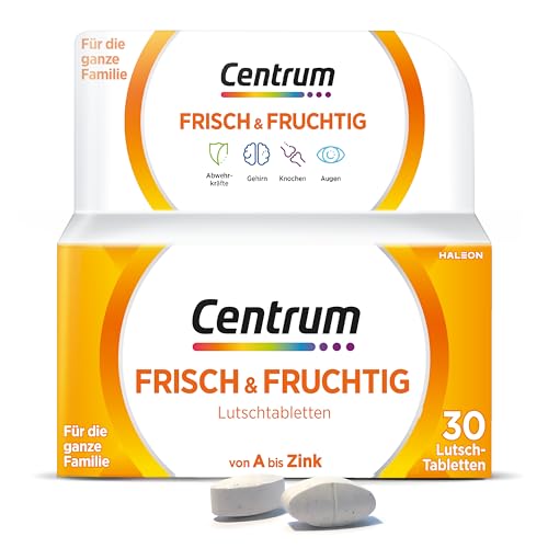 Vitamine - Centrum Frisch & Fruchtig Multivitamin – Leckeres, hochwertiges Nahrungsergänzungsmittel mit Mikronährstoffen – Für die ganze Familie – Vitamine, Mineralstoffe, Spurenelemente – 30 St.