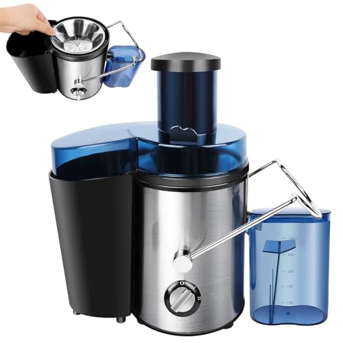 Centrifugeuse Extracteur de Jus 1000W Centrifugeuse Fruits et Legumes, Acier Inoxydable, 2 Vitesses, 65 mm Large Bouche,Capacité 500ml, centrifugeuse fruits et legumes