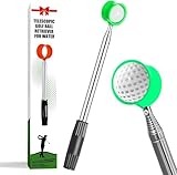 LOVMEAD Golfball Retriever mit Golfball Grabber, Teleskop Ballsammler Ballangel Golf für Golfliebhaber Golfanfänger und Golftraining, Ballrückholer Grabber Picker On-Course Golfzubehör (Aqua-9ft)