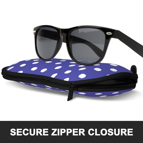 Image of Sunglasses Soft Case, Ultra Light Portable Neoprene Zipper Glasses Case for Men Women