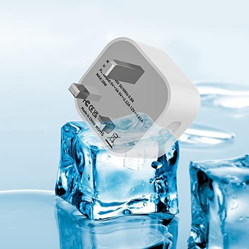 Type C 20W electrical equipment, camera, mobile phone and other power adapter plug charger head, white, suitable for fast charging of iPhone/Mini/Max/iPad Mini/HTC/Samsung and other brand products