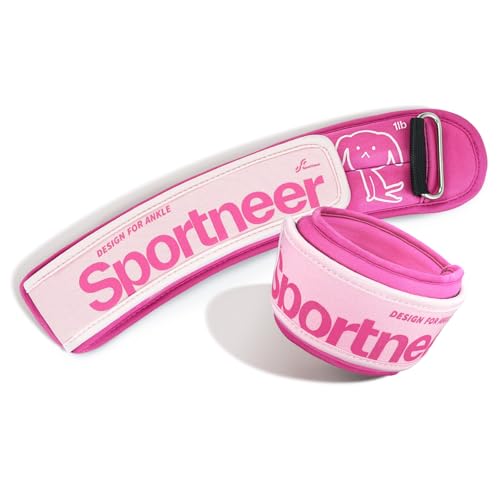 Sportneer Ankle Weights 0.5/1/2/3/5 LBS 1 Pair Wrist Leg Arm Weights (Pink, 1 lb x 2)